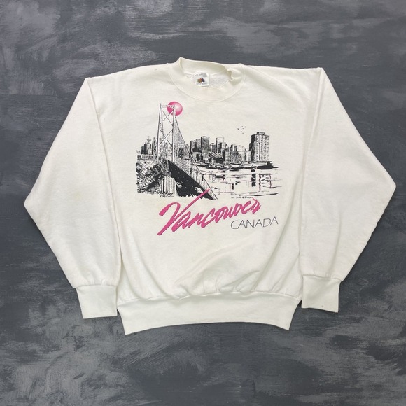 Vintage Other - vintage Vancouver Canada sweatshirt mens large White 1990s